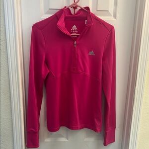 Adidas Fuchsia Quarter-Zip Sporty Top